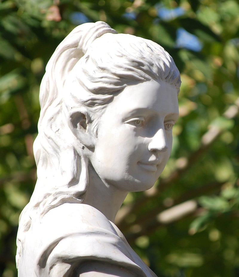 Mystical Statue in Garden